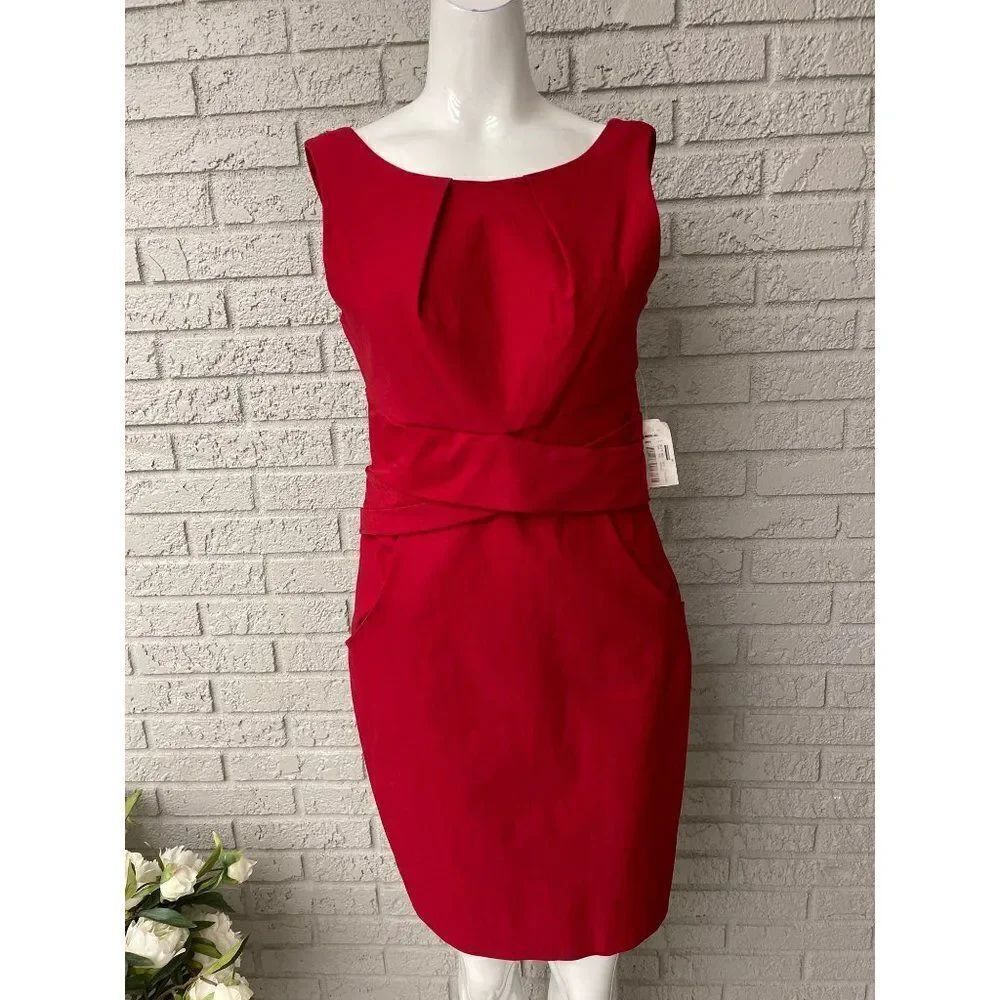 Teeze Me Sleeveless Red Cocktail Sheath Dress Size 11 NWT